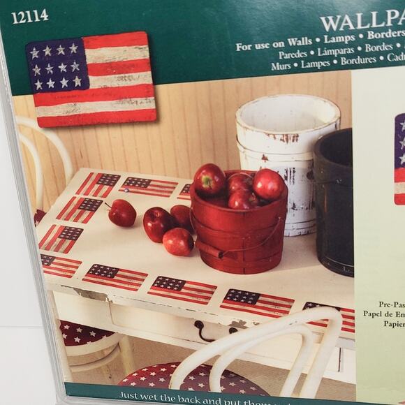 Flag Wallies Pre Pasted Wallpaper Cutouts 12114 Set of 25 Crafts Parades Books - Picture 3 of 12